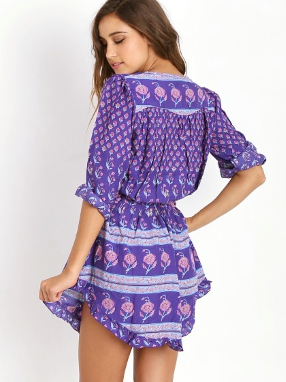 Spell Deep Purple Floral Bohemian Playdress